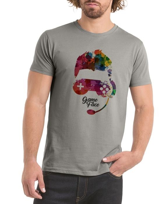 Game face multicolour print t-shirt