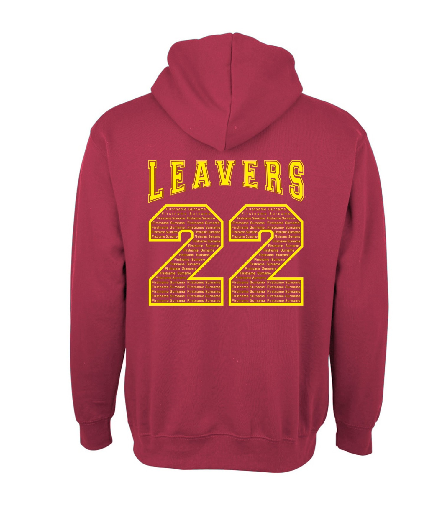 Urban Adults Leavers Hoodie back