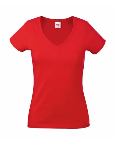 Fruit Of The Loom Lady-Fit Valueweight V-Neck T-Shirt