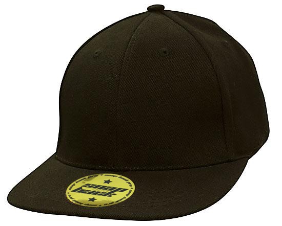 Snap Back Premium American Twill Cap in Black