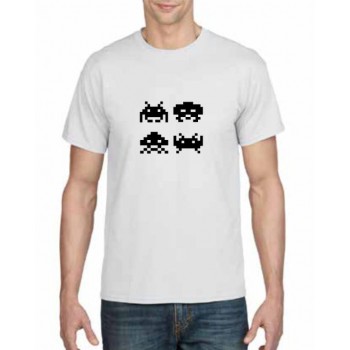 Space invaders design printed t-shirt