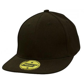 Snap Back Premium American Twill Cap in Black