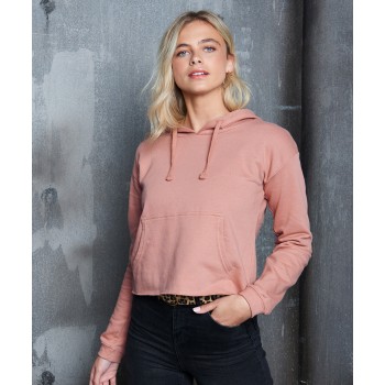 Girlie relaxed fit cropped hoodie