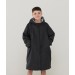 Kids All-weather warm sherpa fleece lined robe black
