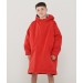 Kids All-weather warm sherpa fleece lined robe red