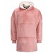 pink oversized reversible hoodie